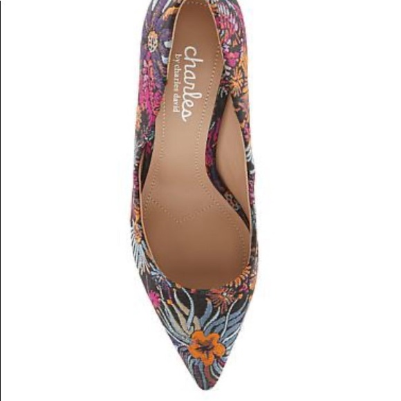 Charles by Charles David Embroidered design Angelica Shoes 8.5 m NEW IN BOX - Picture 9 of 11